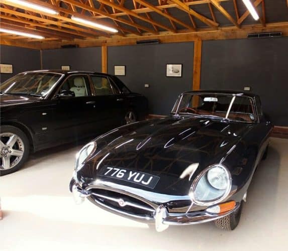 E Type Jaguar being warmed by Herschel Advantage