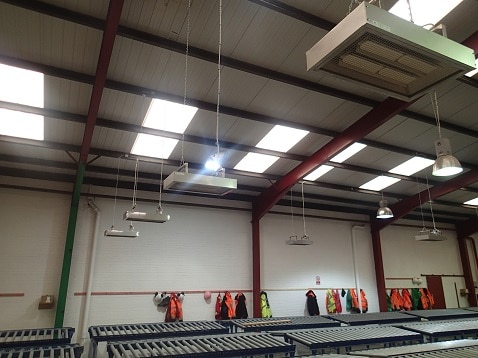 Heating warehouses with Herschel P4 infrared heaters
