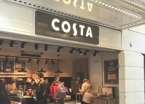 Costa Coffee warmed by Herschel infrared
