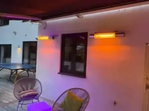 Herschel California wall mounted outdoor heater