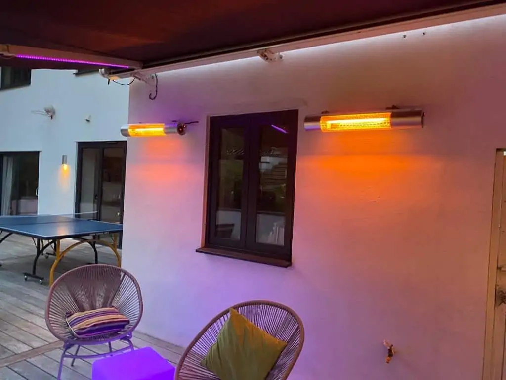 Herschel California wall mounted outdoor heater