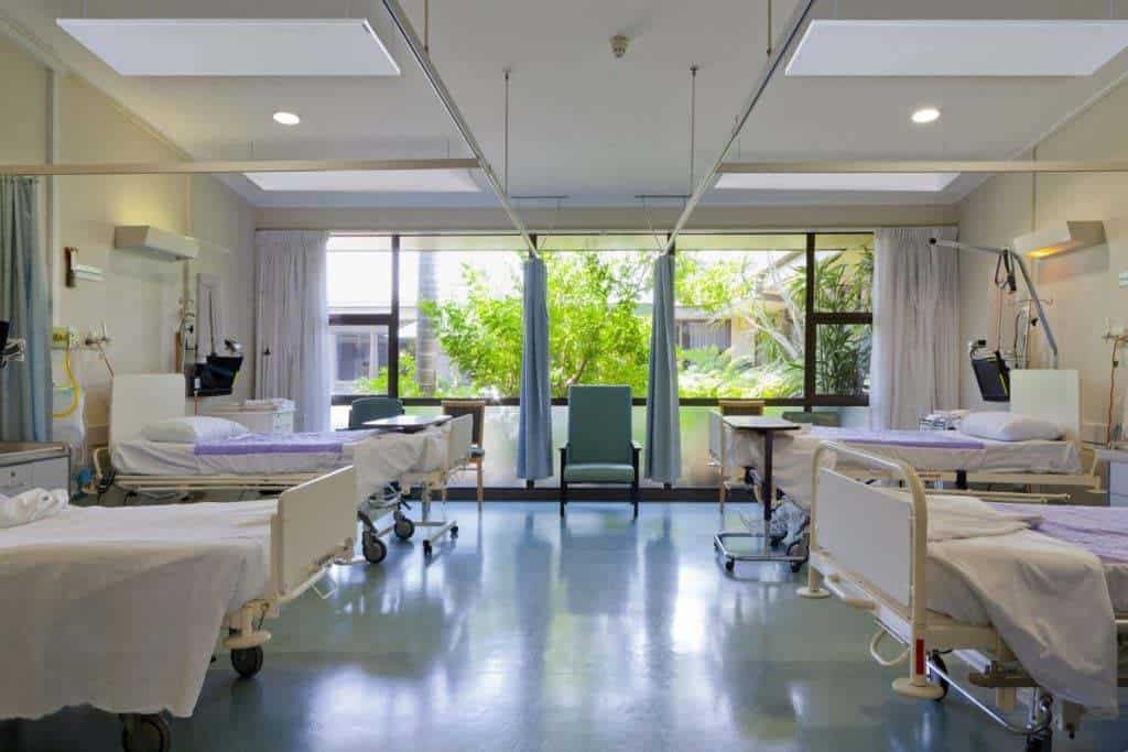 Select XLS infrared panels for hospital wards