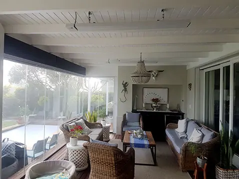 White Herschel Summits used in a garden room in South Africa