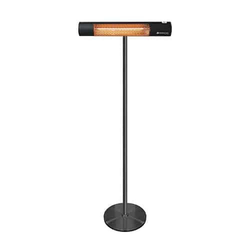 Black California and stand free-standing heater combination