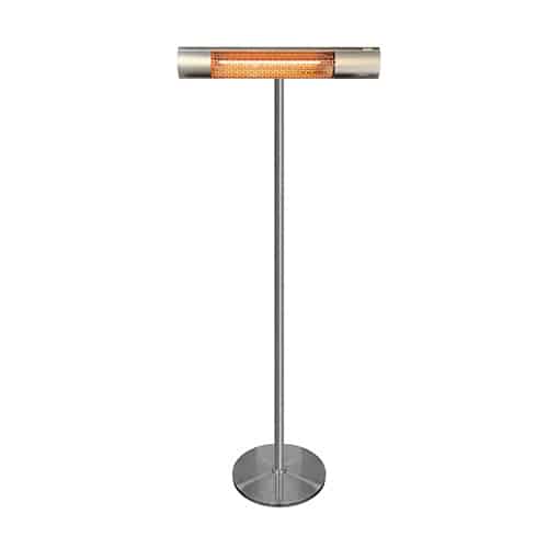 Silver California and stand free-standing heater combination