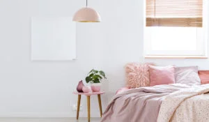 Easy DIY Panel in a bedroom