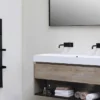 Black towel Rail in bathroom
