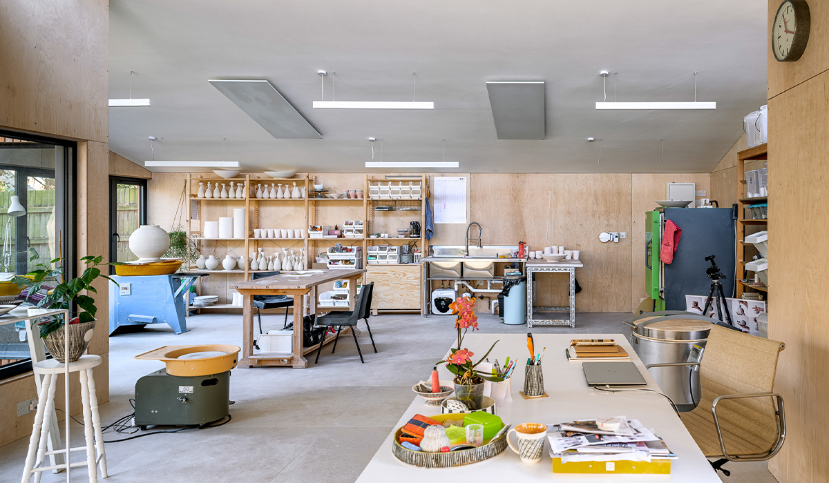 Okopod Ceramic Studio space heated with Herschel Infrared panels