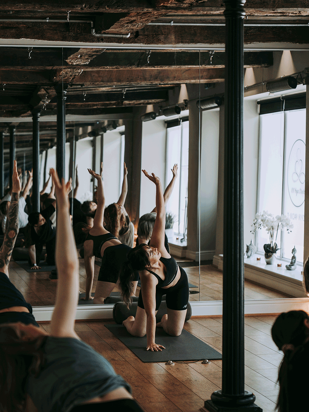 Hot Vinyasa Flow class heated with Aspect XL heaters