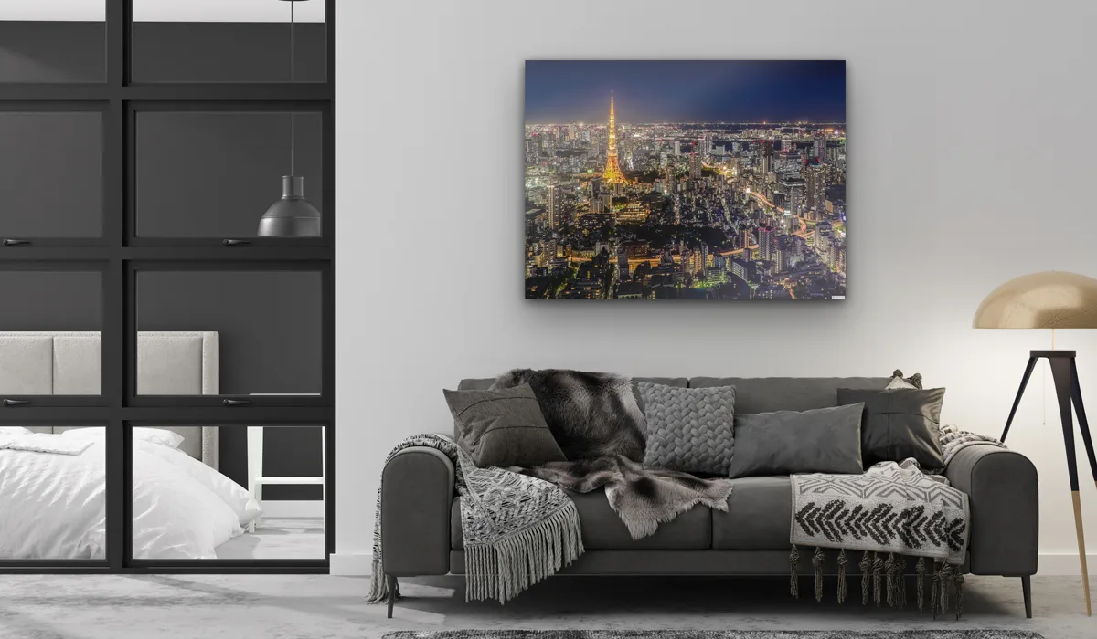 City image on an Inspire Picture infrared heating panel