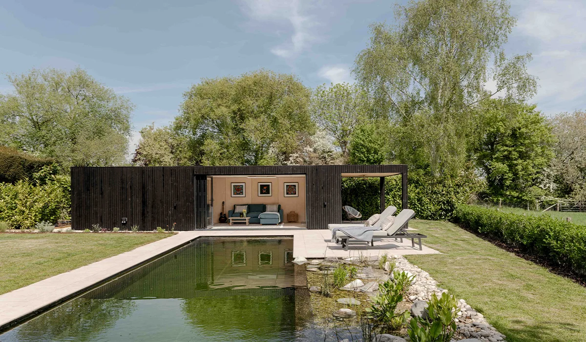 Infrared heated pool house