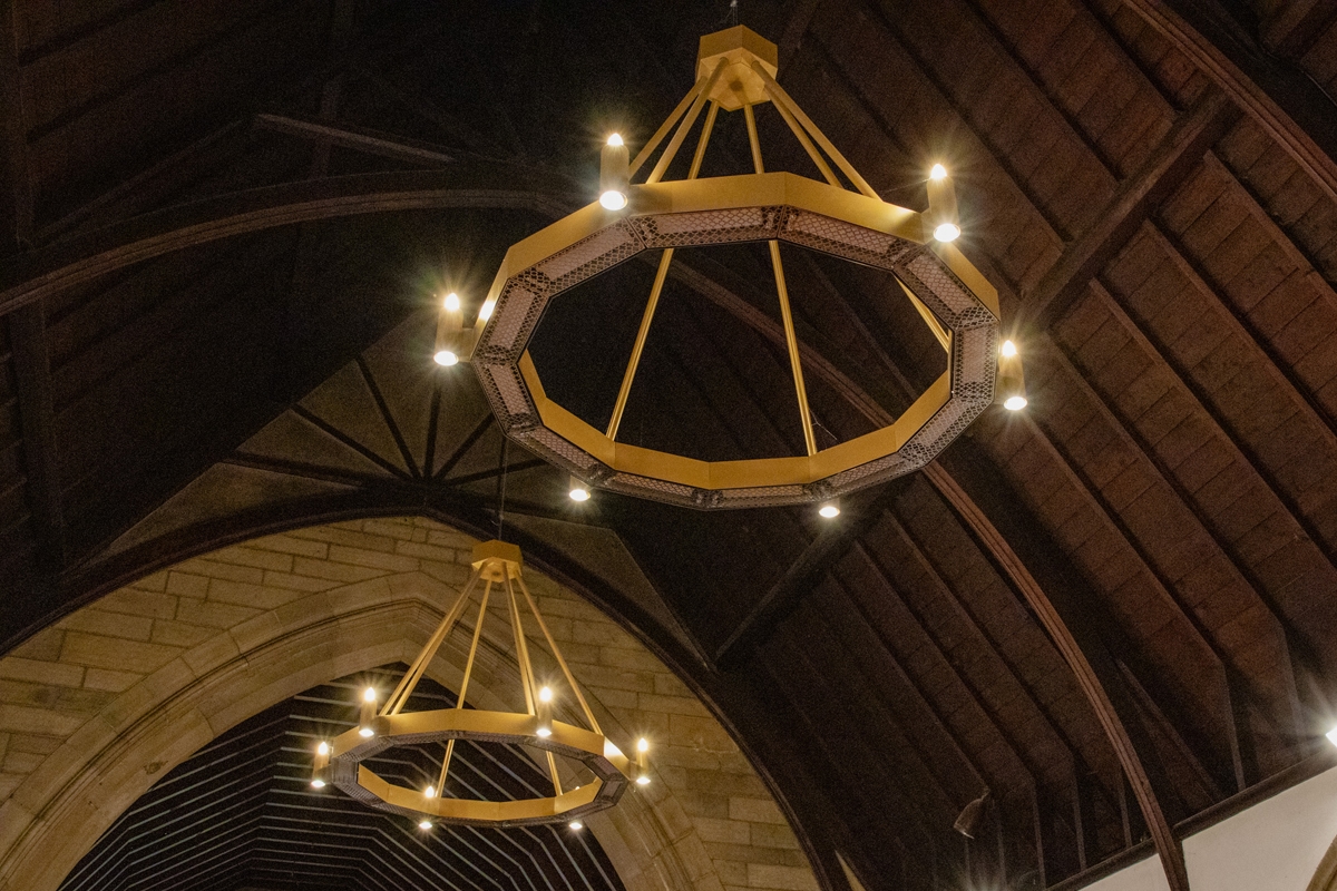 Halos installed in St. Peter's Church, Galashiels, Scotland