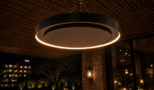 Ibiza heater installed in hotel patio area