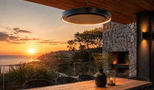 Ibiza heater installed in patio area