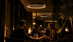 Indoor Restaurant Couple Dinner