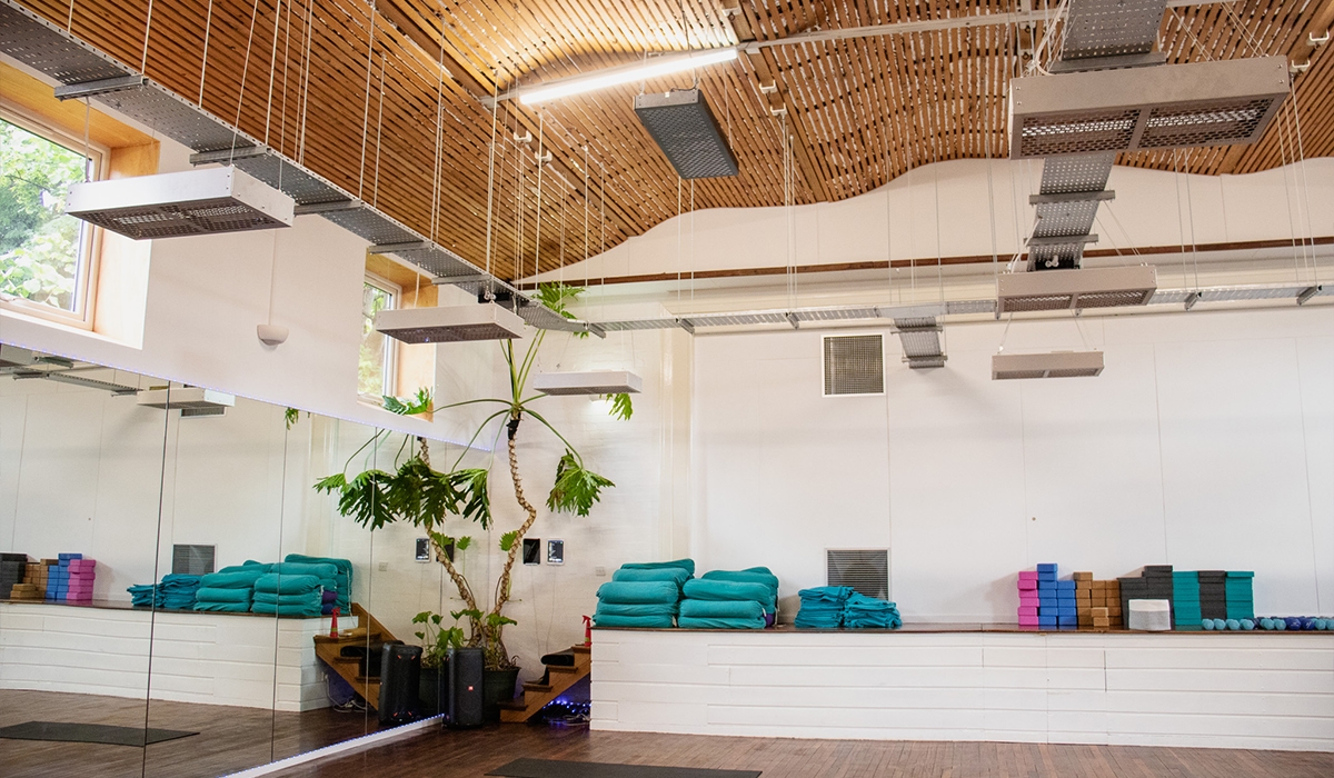 Power 4 heaters installed in hot yoga and pilates studio